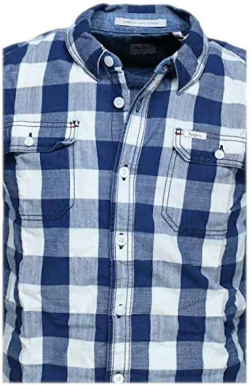 Pepe Jeans Shirts Blauw Heren
