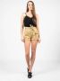 Pepe Jeans Shorts met Hoge Taille en Franje Koord Beige Dames - Thumbnail 2