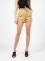 Pepe Jeans Shorts met Hoge Taille en Franje Koord Beige Dames - Thumbnail 2