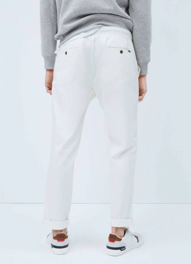 Pepe Jeans Slim-fit Trousers Wit Heren