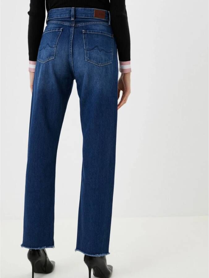 Pepe Jeans Straight Jeans Blauw Dames