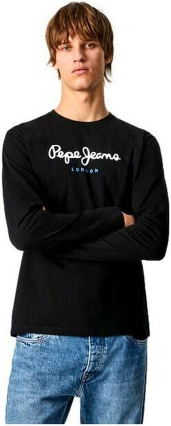 Pepe Jeans Sweatshirt Cmaiseta Manga Larga Hombre Negra Zwart Heren