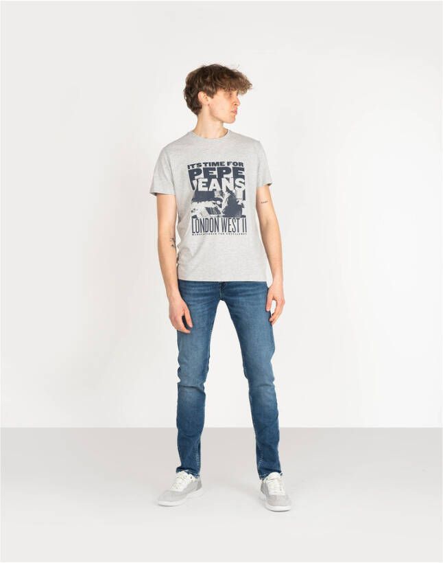Pepe Jeans T-shirt; Alexis; Grijs Heren