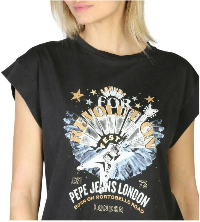 Pepe Jeans T-shirt Caroline_Pl505158 Zwart Dames
