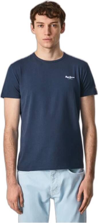 Pepe Jeans T-shirt Original Basic 3 N Blauw Heren