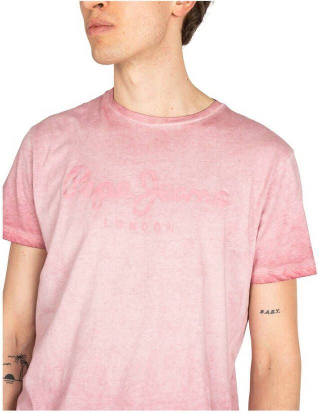 Pepe Jeans t-shirt Roze Heren