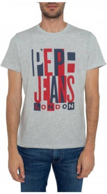 Pepe Jeans T -hirt binnenkort grote letters Grijs Heren