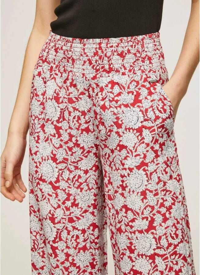 Pepe Jeans Wide Trousers Rood Dames