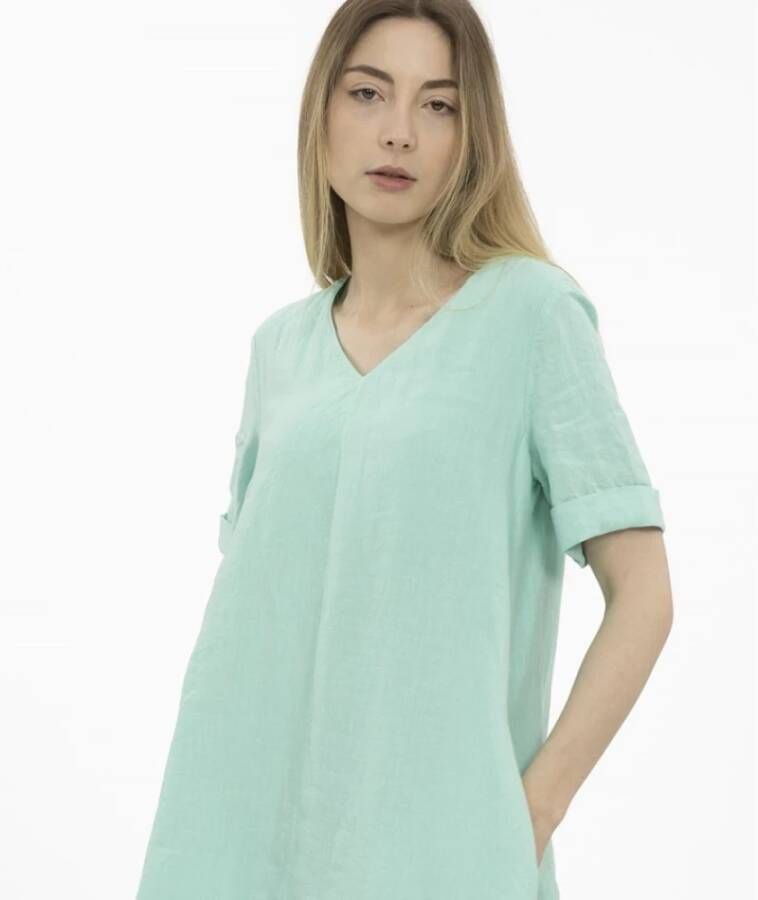 PESERICO Shirt Dresses Groen Dames