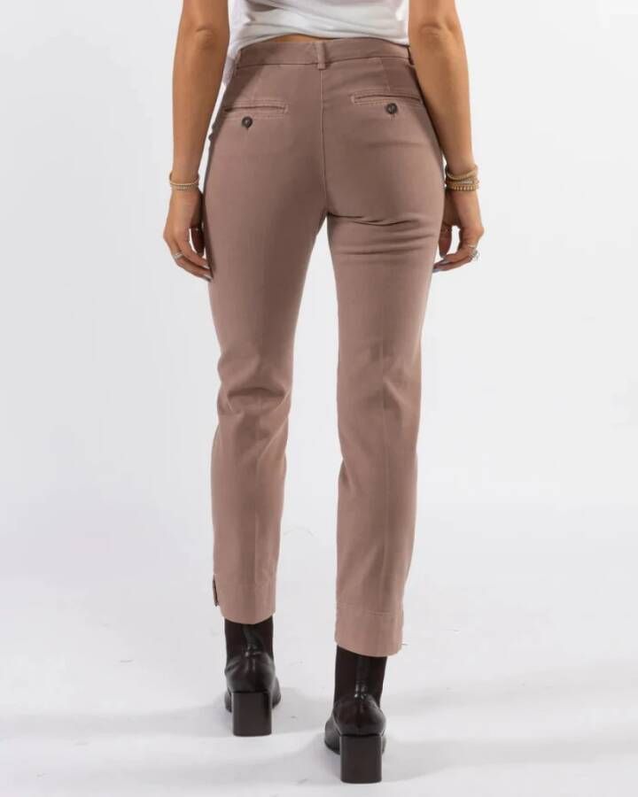 PESERICO Straight Trousers Bruin Dames