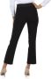 PESERICO Uitlopende broek van viscose en katoen Black Dames - Thumbnail 2