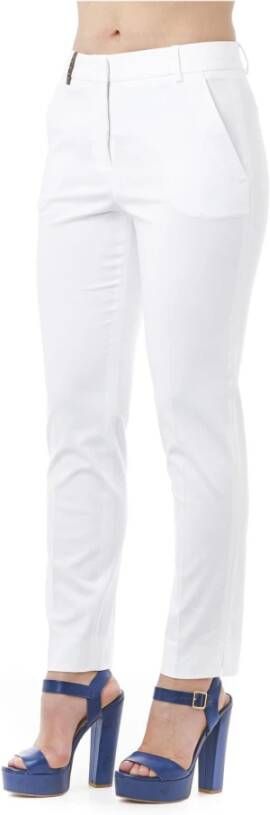 PESERICO White Cotton Jeans & Pant Wit Dames