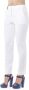 PESERICO Hoge Taille Slim Fit Katoenen Jeans White Dames - Thumbnail 2