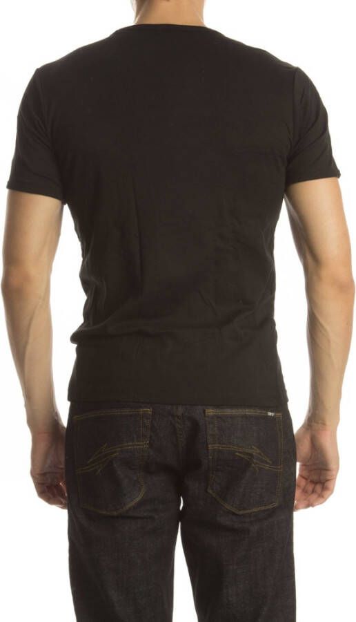 Petrol Benzine T-shirt Basic V-hals zwart (4P) Zwart Heren
