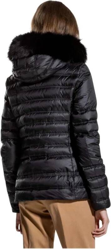 Peuterey Black Polyester Jackets Coat Zwart Dames