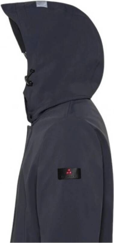 Peuterey Lange Blauwe Trenchcoat Blauw Heren