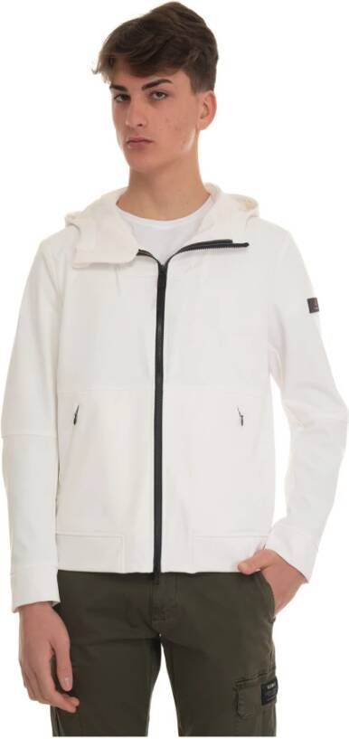 Peuterey Witte Hooded Harrington Jas Wit Heren