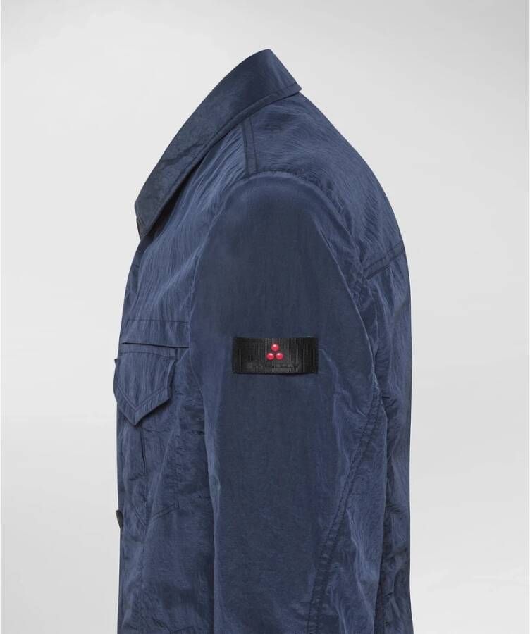 Peuterey Stijlvolle lichtgewicht veldjas met meerdere zakken Blauw Heren