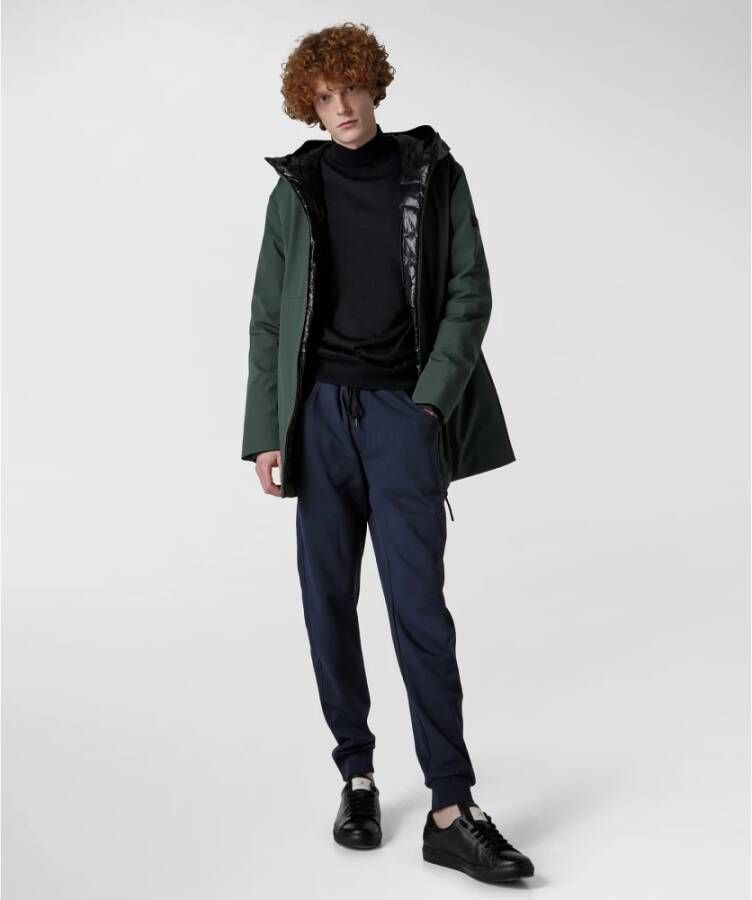 Peuterey Stijlvolle Primaloft Trenchcoat Groen Heren