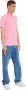 Peuterey Slim Fit Stretch Nylon Polo Shirt Roze Heren - Thumbnail 6