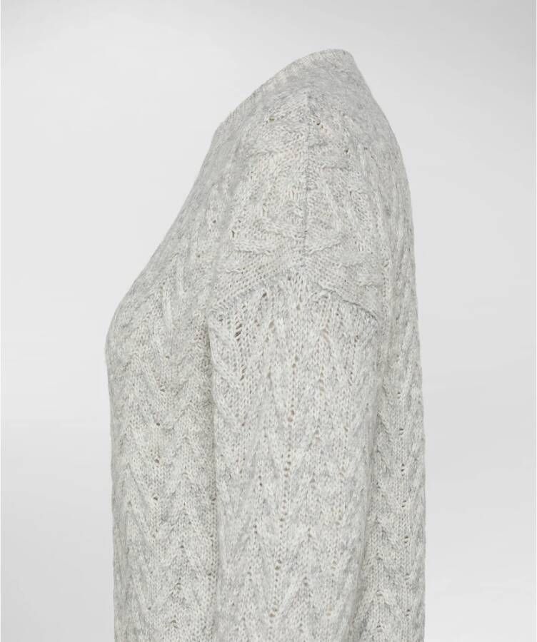 Peuterey Stijlvolle Alpaca Katoenen Trui Grijs Dames