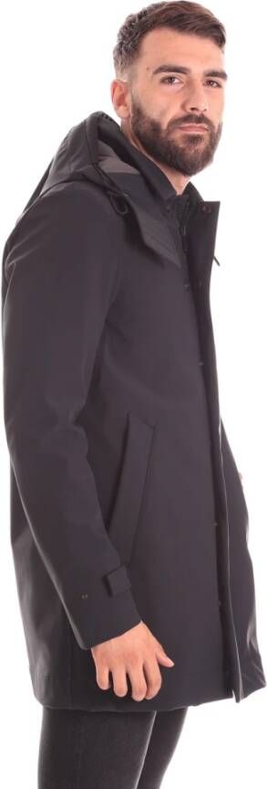 Peuterey Single-Breasted Coats Zwart Heren