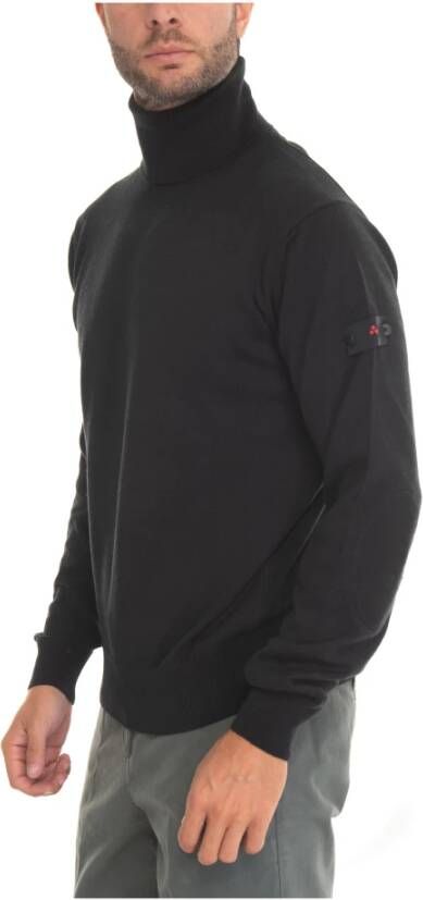 Peuterey Slim Fit Coltrui met Arm Logo Zwart Heren
