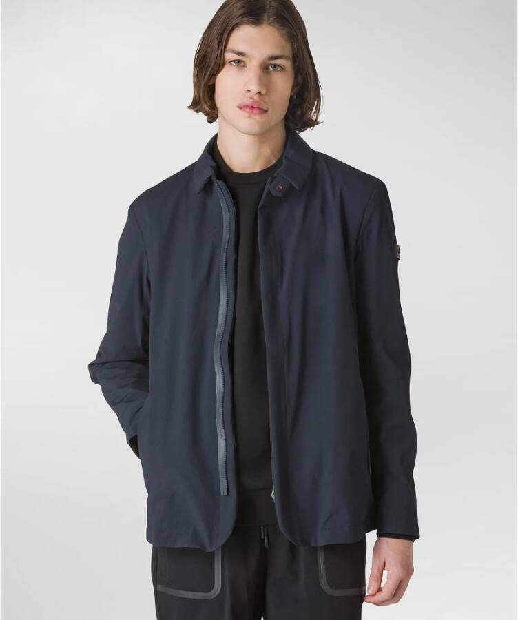 Peuterey Gerimpelde textuur blazer Blauw Heren