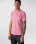 Peuterey Slim Fit Stretch Nylon Polo Shirt Roze Heren - Thumbnail 8