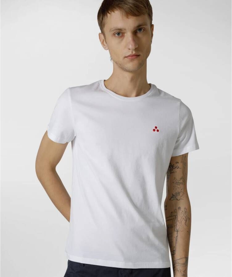 Peuterey T-shirt with small logo Wit Heren