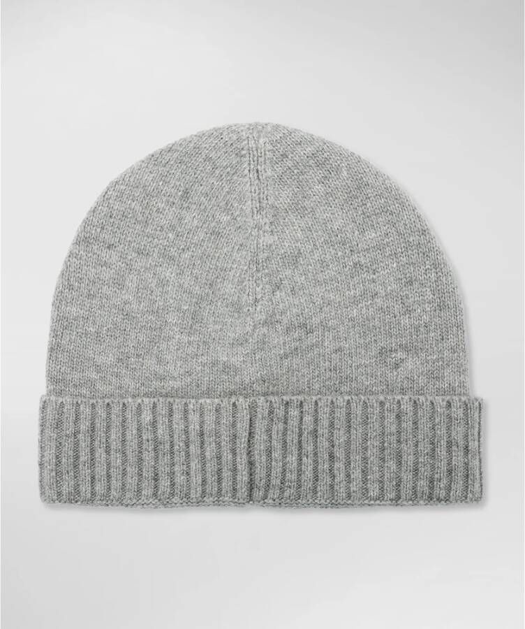 Peuterey Wool blend knitted hat Grijs Unisex