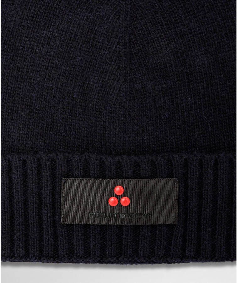 Peuterey Wollen blend tricot hoed Blauw Unisex