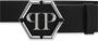 Philipp Plein Zwart Python Leren Riem voor Heren Zwart Heren - Thumbnail 2