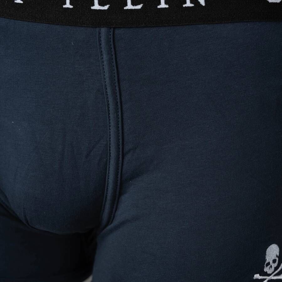 Philipp Plein Hoogwaardige katoenen boxershorts voor heren (2-pack) Blauw Heren