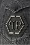 Philipp Plein Denim Logo Overhemd Grijs Heren - Thumbnail 1