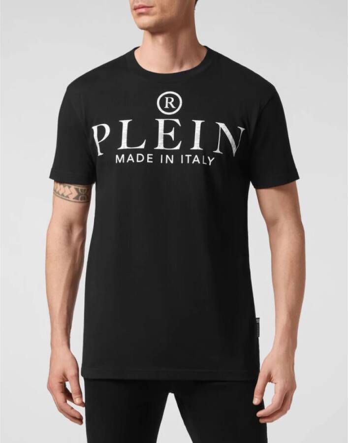 Philipp Plein Iconische Zwarte T-shirts en Polos Zwart Heren