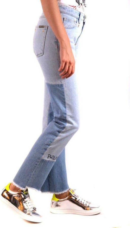 Philipp Plein Rocker Blauwe Skinny Jeans Blauw Dames