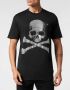 Philipp Plein Origineel Katoenen T-shirt met Kristallen Skull & Bear Black Heren - Thumbnail 2