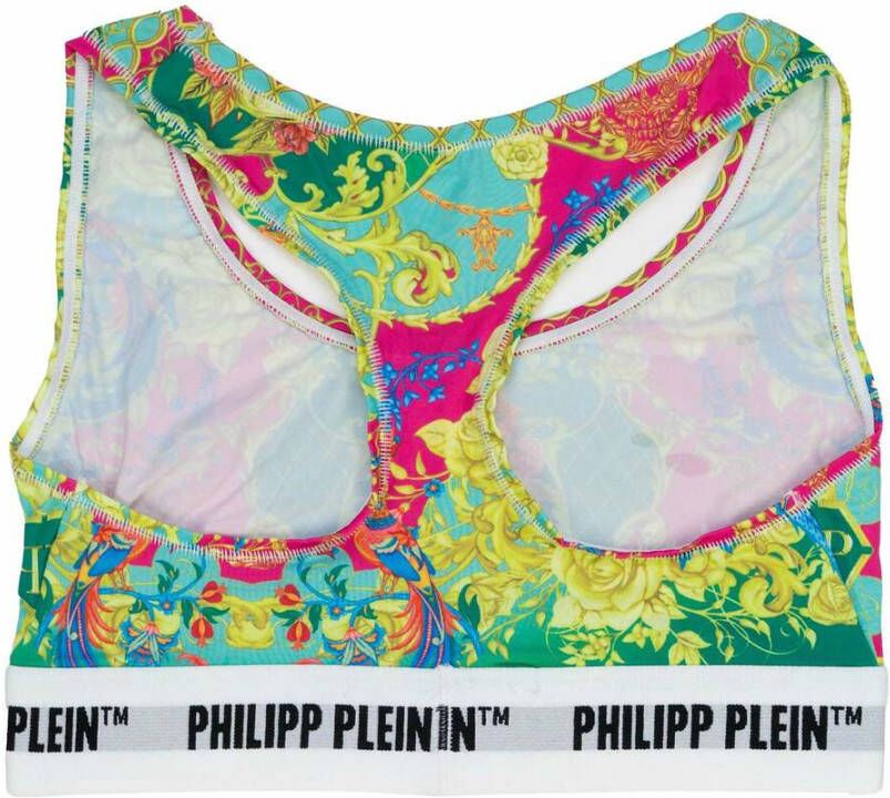 Philipp Plein Bloemenfantasie Bustier Bh (2-pack) Multicolor Groen Dames