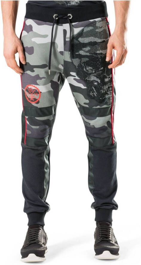 Philipp Plein Camo Multicolor Slim-Fit Sweatpants Groen Heren