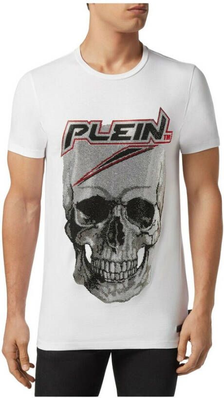 Philipp Plein SS Space Ronde Hals T-shirt Wit Heren