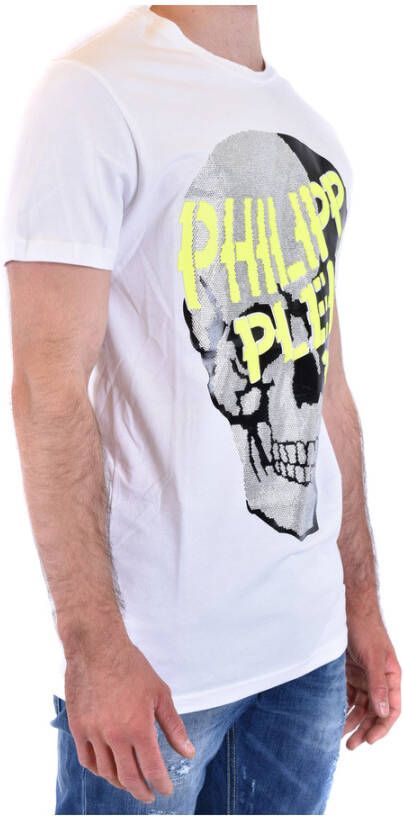 Philipp Plein T-shirt met schedelprint Wit Heren