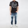 Philipp Plein Klassiek Katoenen T-Shirt voor Heren Zwart Heren - Thumbnail 1