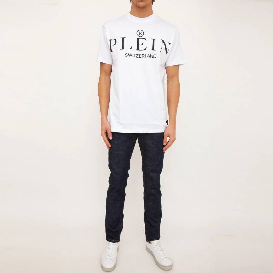 Philipp Plein Bianco Katoenen T-shirts Wit Heren