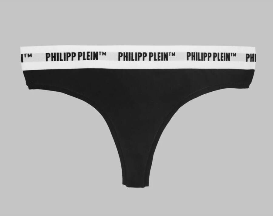 Philipp Plein Dames Tanga Ondergoed 2 Pack Zwart Dames