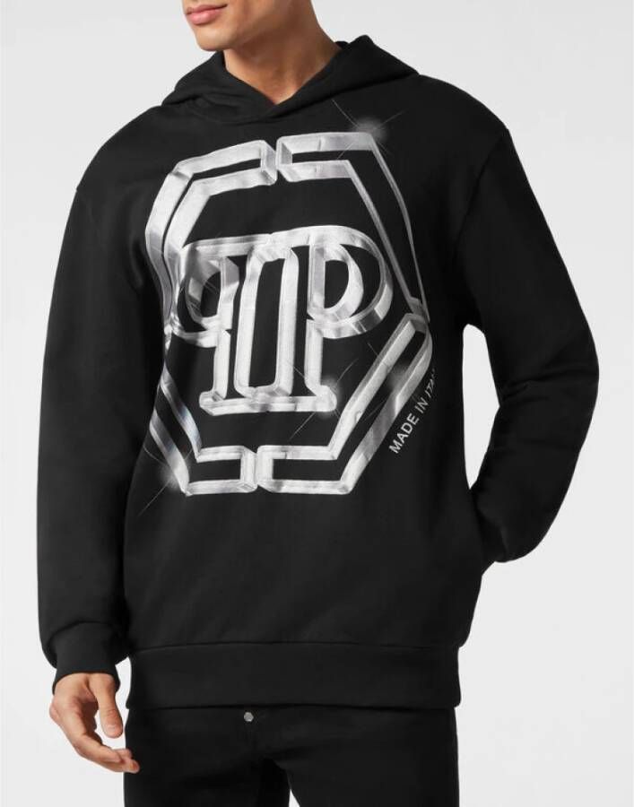 Philipp Plein Zwarte truien met capuchon Zwart Heren