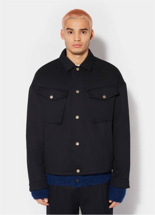 Philippe Model Coole Interpretatie Gewatteerde Jas voor Mannen Blauw Heren