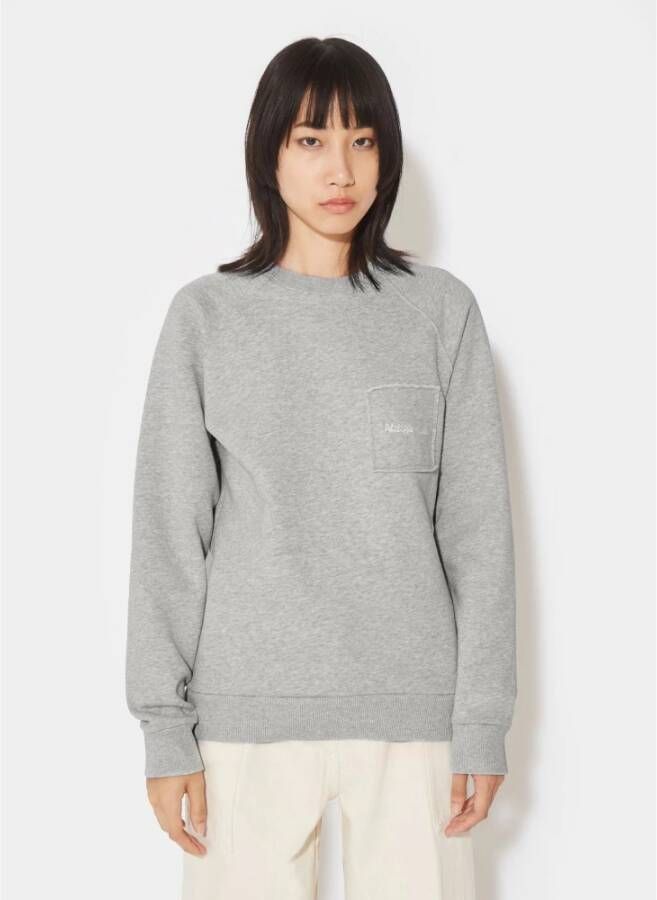 Philippe Model Moderne Franse stijl Crew Sweatshirt Grijs Dames