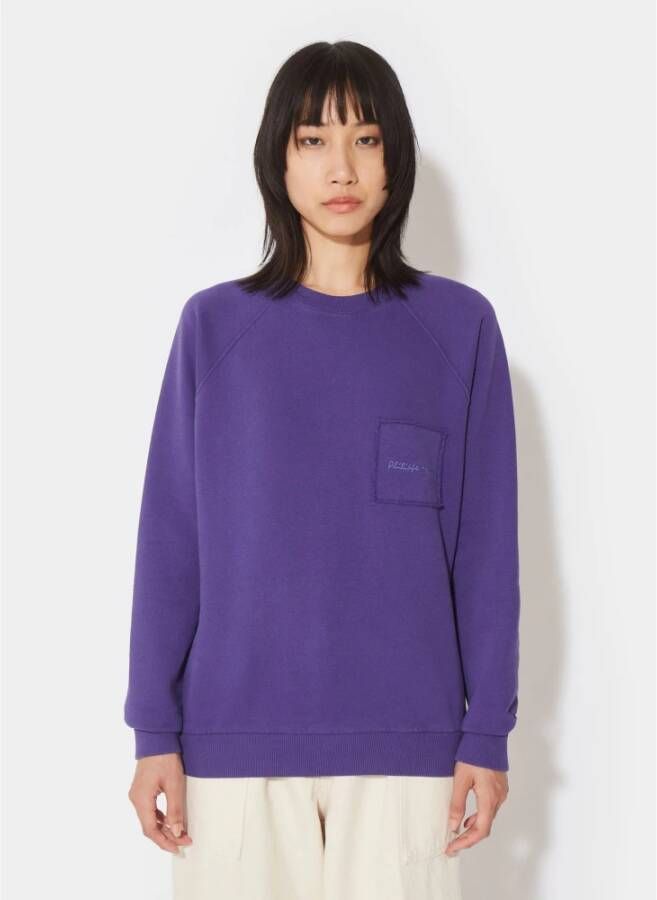 Philippe Model Eigentijdse Franse stijl Crew Sweatshirt Paars Dames