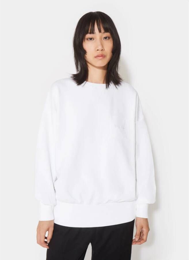 Philippe Model Hedendaags Frans Stijl Crew Sweatshirt Wit Dames